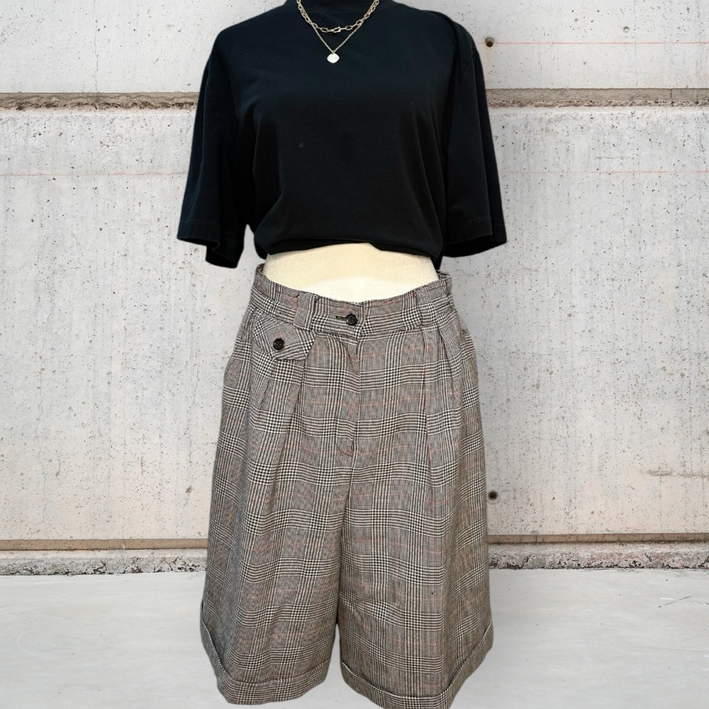 VTG Giorgio Sant Angelo Plaid Culottes - Size 12 - Vintage Wool